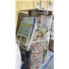 Image 2 : PALLET OF HOME GOODS - DESK, FOLDING CHAIRS, VACUUM, LAMPS, WASTE RECEPTACLE & MORE *MUST TAKE ALL
