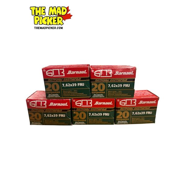 Barnaul Non-corrosive Sks Ammo 5 Pack of 20 Rounds per Pack