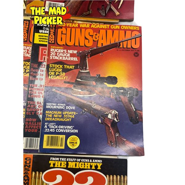 Large Collection of Late 1970's Guns & Ammo Magazines
