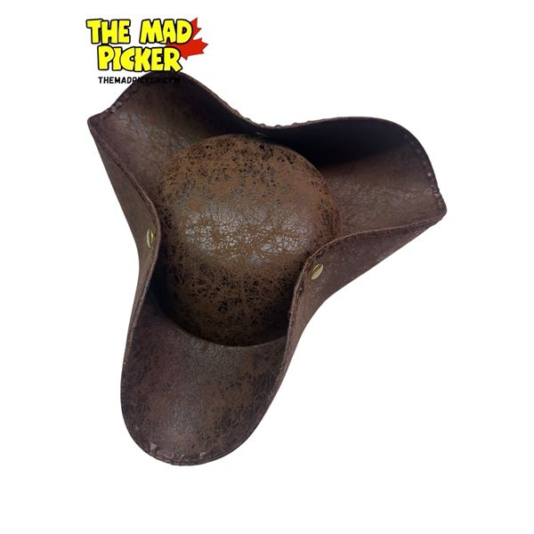 Tricorn Faux Leather Hat