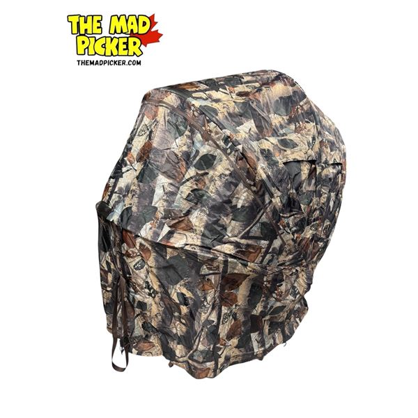 Fold Out Hunting Blind/Covered Camoing Chair Turkey Hunting