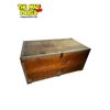Image 1 : Large Galvanized and Wood Secure Storage Crate/Trunk/Box 54" x 25" x 29"