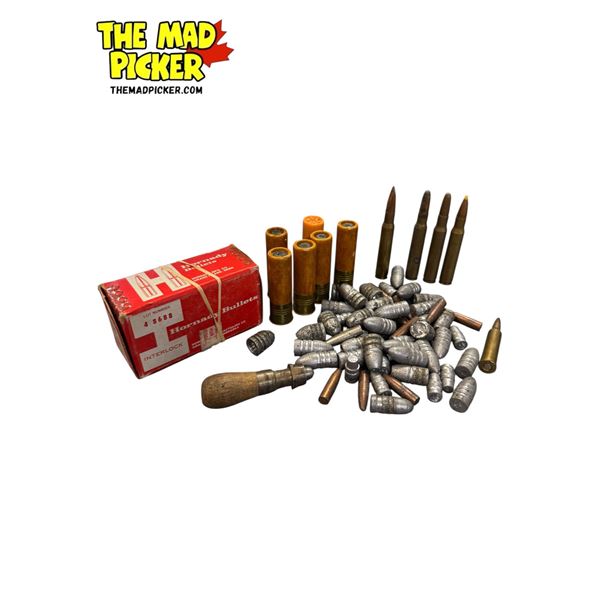 Assorted Projectiles and Ammunition: 20 Gauge, 30-06 and 225 Win