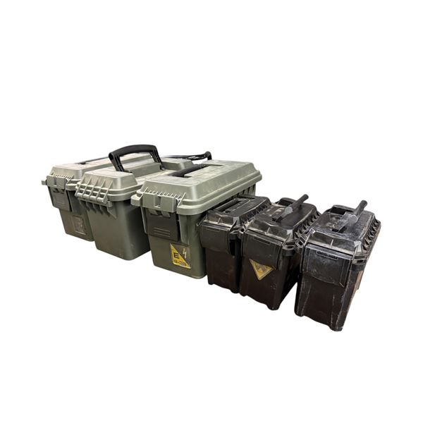 6x Hard Shell Ammo Boxes (2x Sizes)