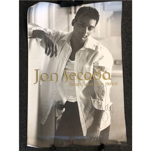 Jon Secada signed poster