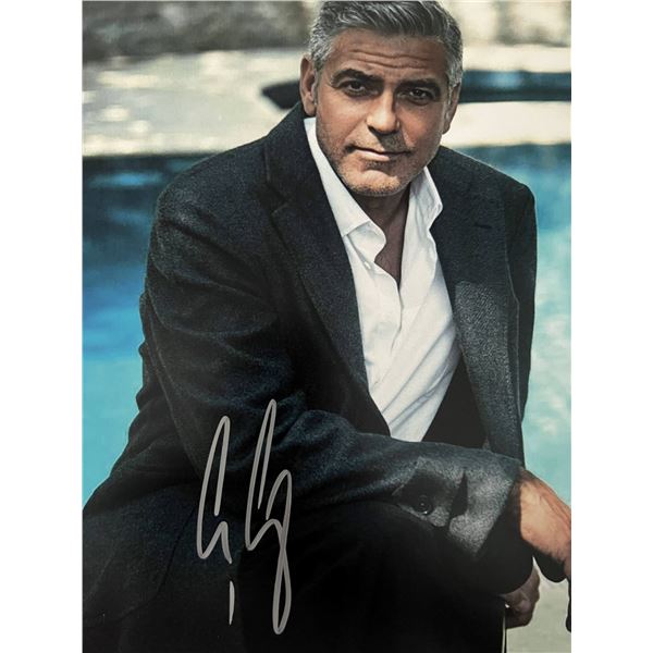 George Clooney signed photo