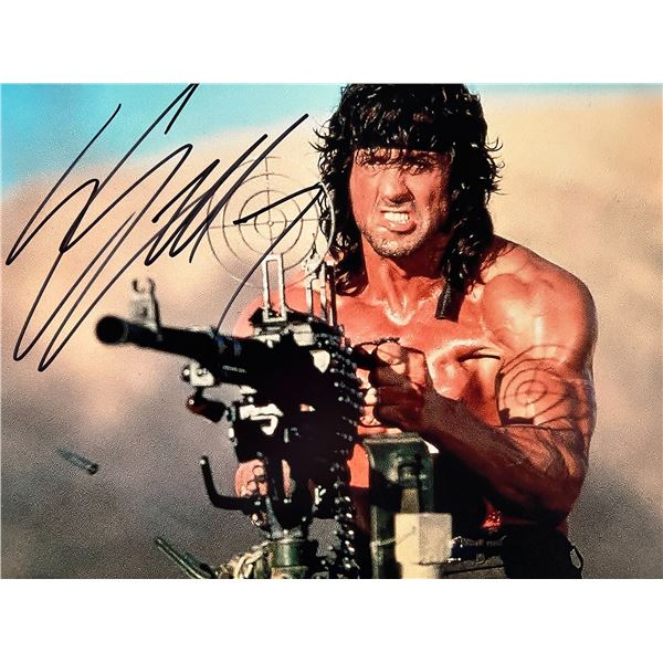 Rambo Sylvester Stallone signed photo