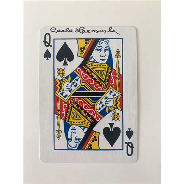 Dracula's Carla Laemmle signed queen of spades playing card