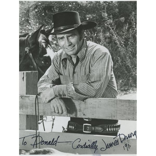 The Virginian James Drury signed photo