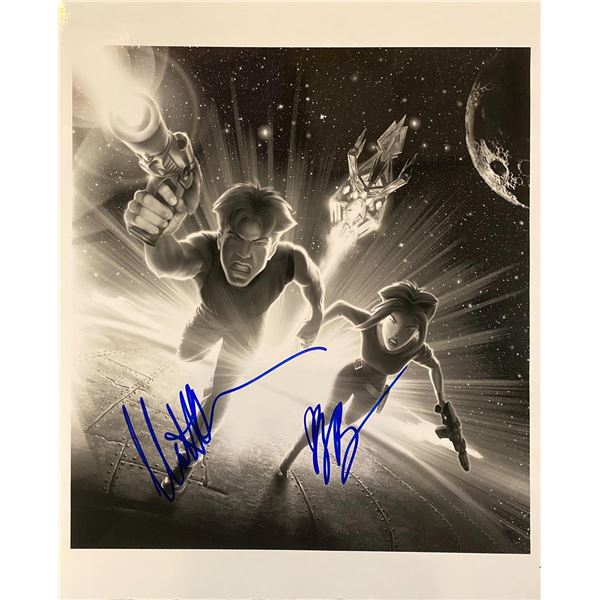 Titan A.E. Matt Damon and Drew Barrymore signed movie photo