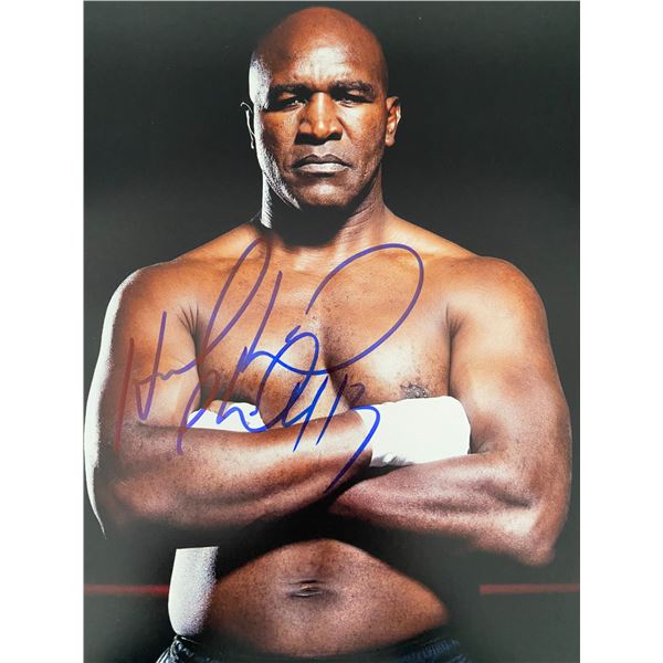 Heavyweight Champ Evander Holyfield signed photo