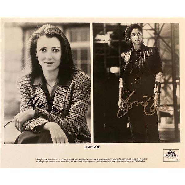 Timecop Mia Sara and Gloria Reuben signed movie photo