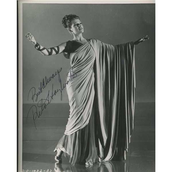 Rita Hayworth signed photo. GFA Authenticated