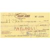 Image 1 : Harry James signed check