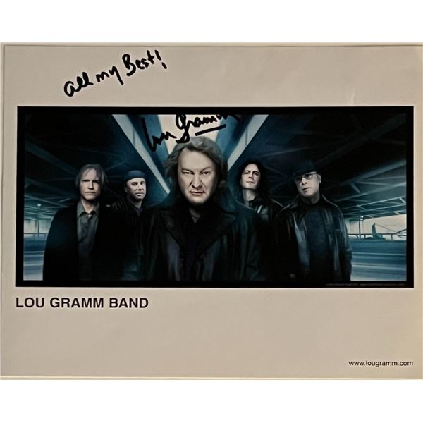 Foreigner Lou Gramm Signed Photo