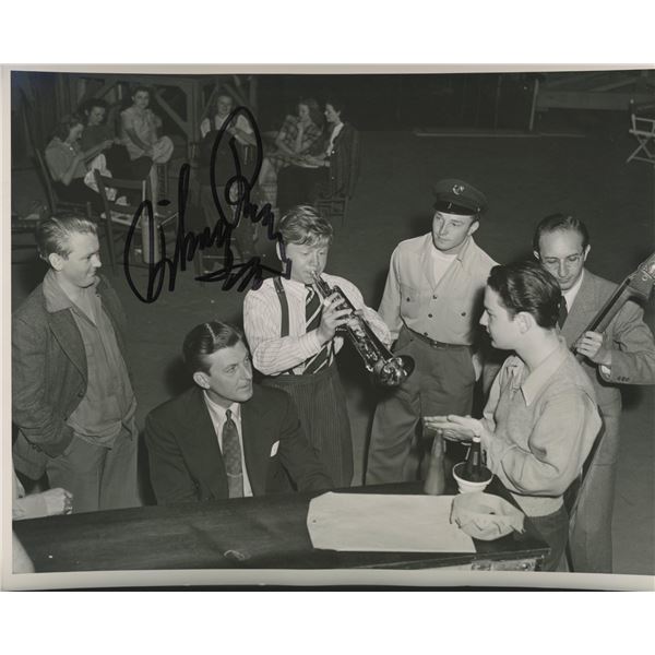 Mickey Rooney signed "Strike up the Band" movie photo. GFA Authenticated