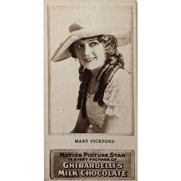 Mary Pickford unsigned Ghirardelli promo card
