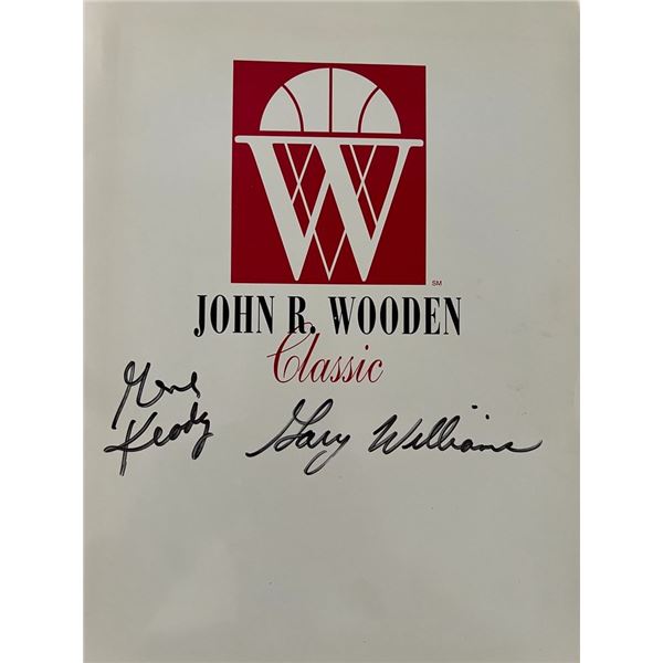 John R. Wooden Classic Gene Keady and Gary Williams signed program