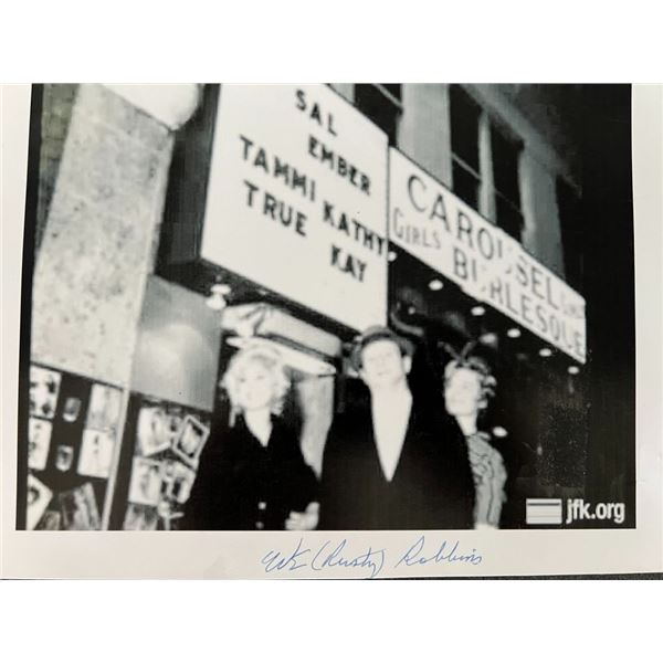 JFK Assassination Officer Weldon E. "Rusty" Robbins signed photo