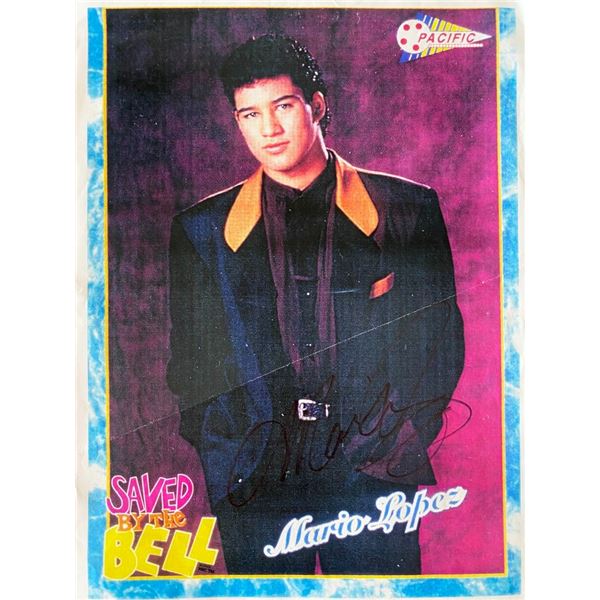 Saved By The Bell Mario Lopez signed page