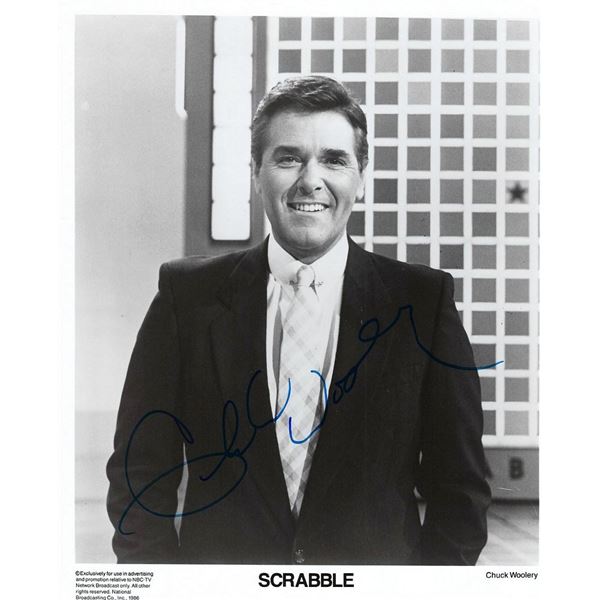 Scrabble Chuck Woolery signed photo