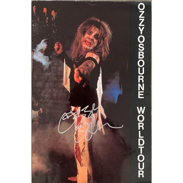 Ozzy Osbourne signed tour book