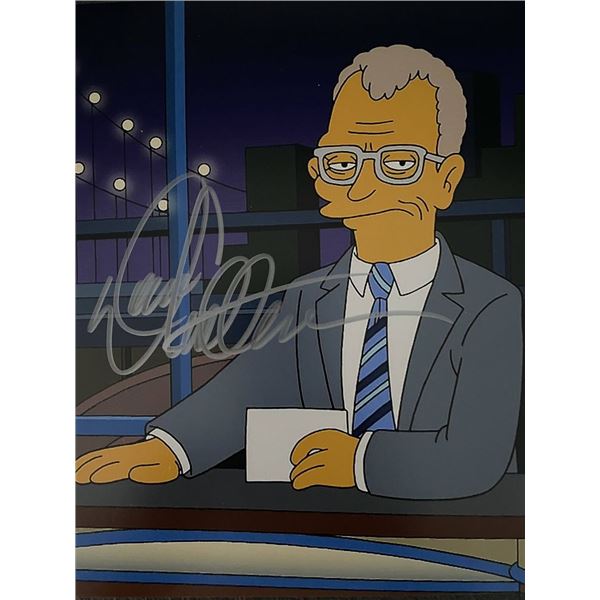 The Simpsons David Letterman signed photo