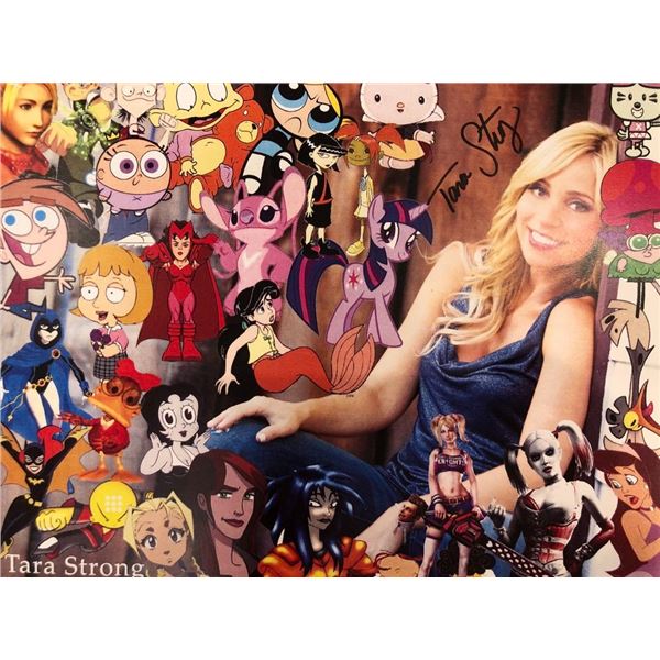 Tara Strong signed cartoon photo
