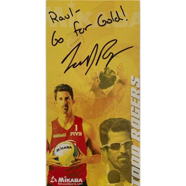 Olympic Volleyball Todd Rogers signed card