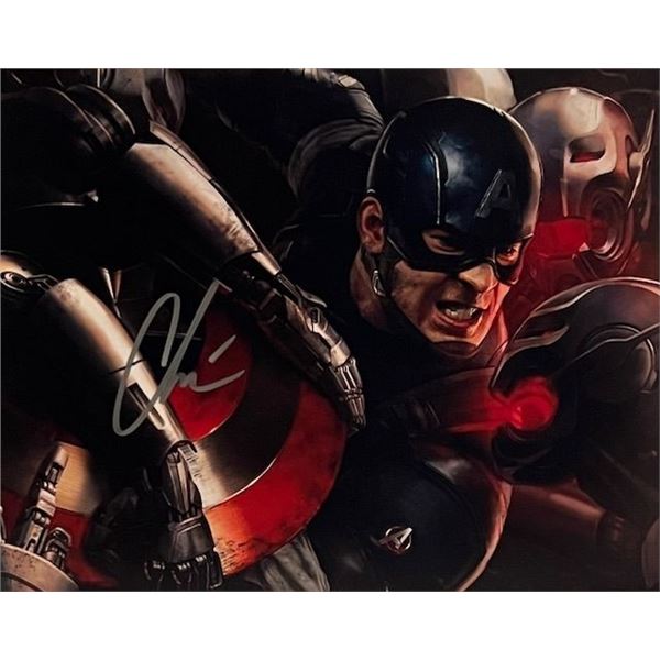 Captain America Chris Evans Signed Photo