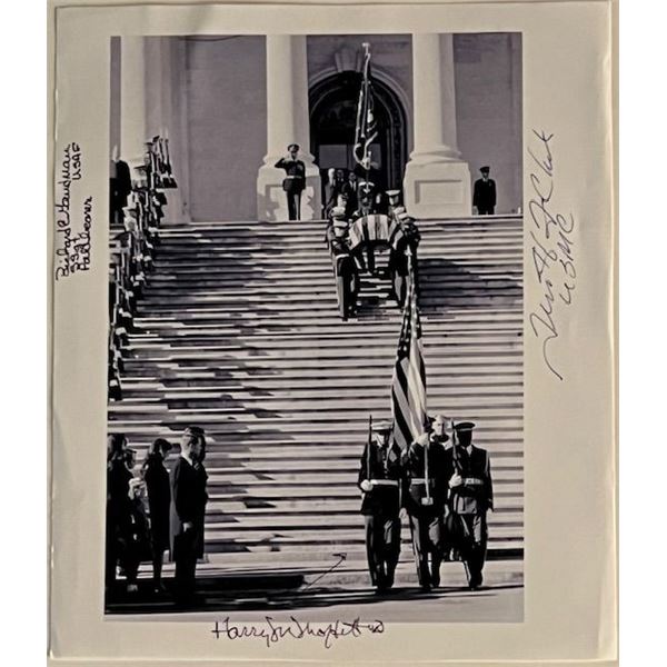 JFk Assassination Casket Team Member Richard Gaudreau Signed Photo.