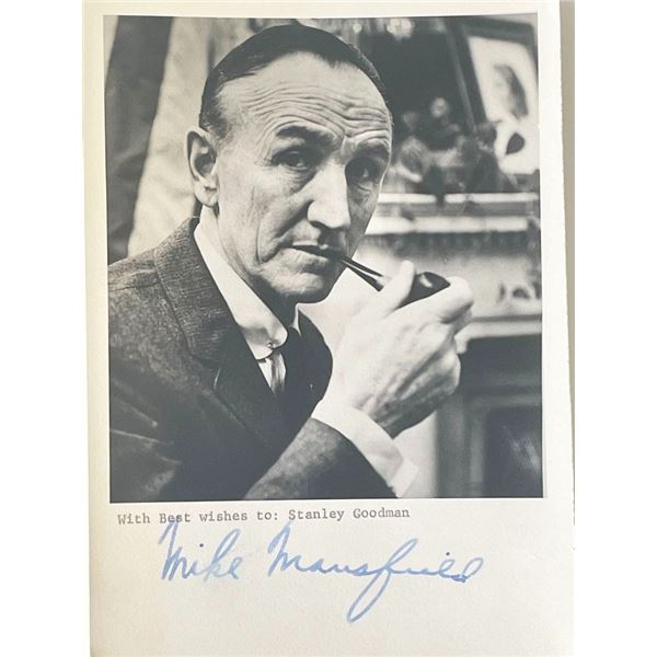 US Senator Mike Mansfield signed photo