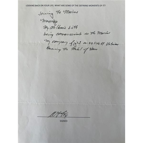 Wesley L. Fox signed note