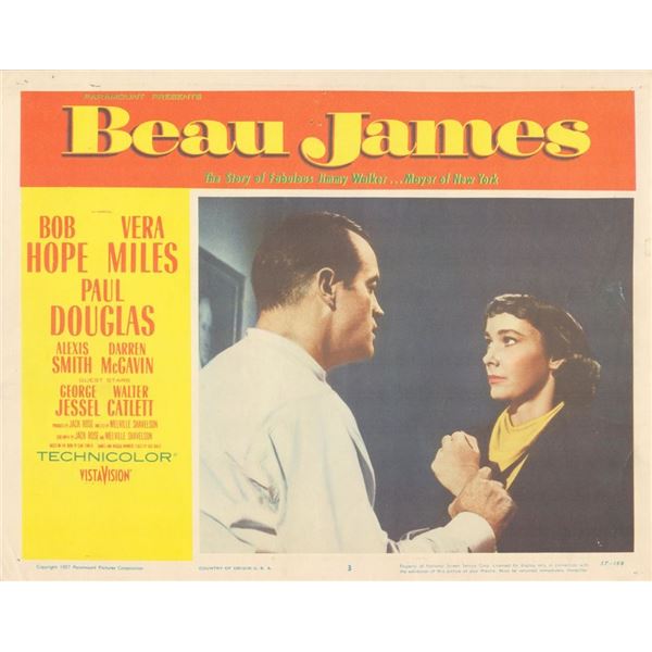 Beau James  1957 original vintage lobby card