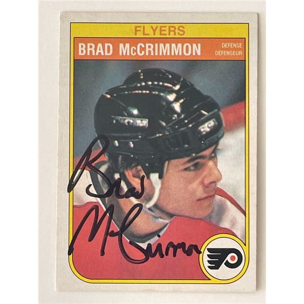 Philadelphia Flyers Brad McCrimmon 1982 O-Pee-Chee #255 signed trading card