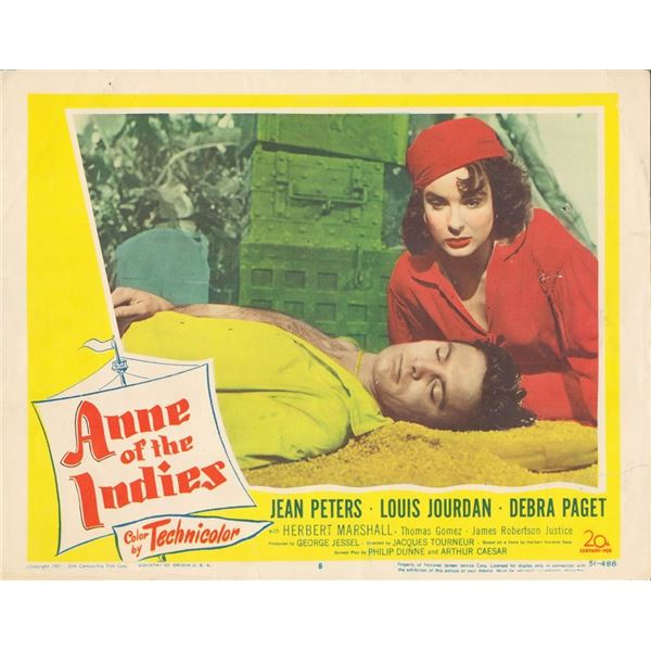 Anne of the Indies 1951 original vintage lobby card
