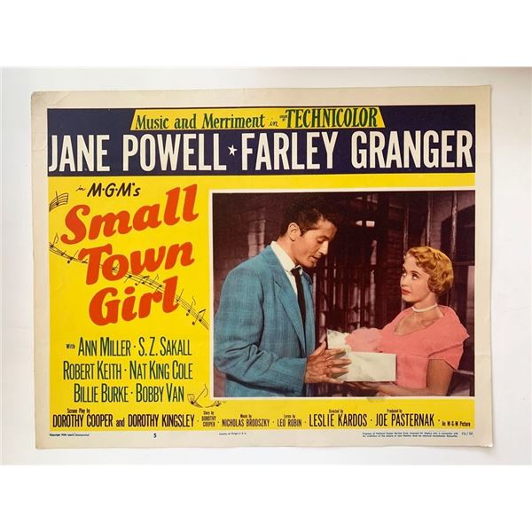 Small Town Girl original 1953 vintage lobby card