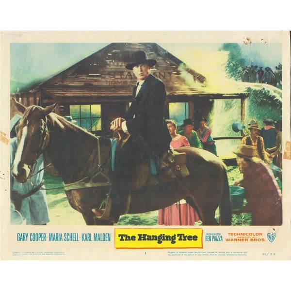 The Hanging Tree 1959 original vintage lobby card