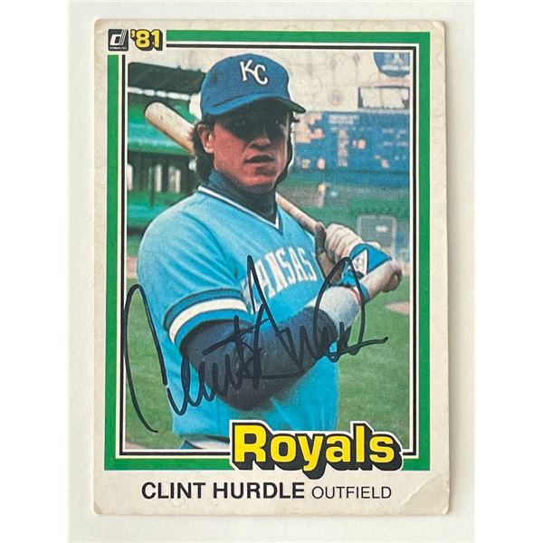 Kansas City Royals Clint Hurdle signed 1981 Donruss trading card