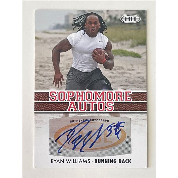 Ryan Williams signed Sage Hit Sophmore Autos trading card