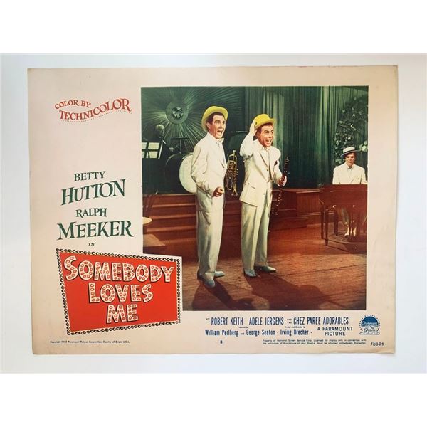 Somebody Loves Me original 1953 vintage lobby card