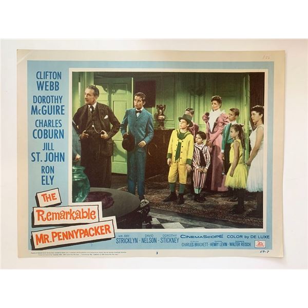 The Remarkable Mr. Pennypacker original 1959 vintage lobby card