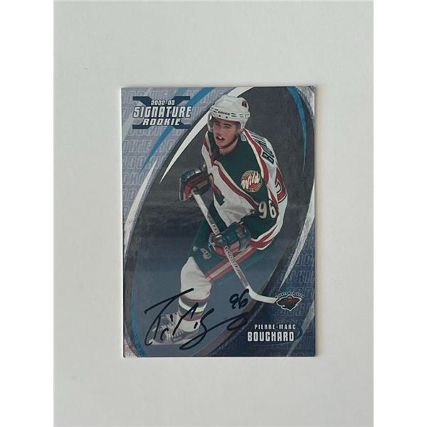Minnesota Wild Pierre-Marc Bouchard 2003 In The Game # 196 signed trading card