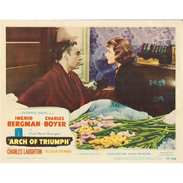 Arch of Triumph 1947 original vintage lobby card
