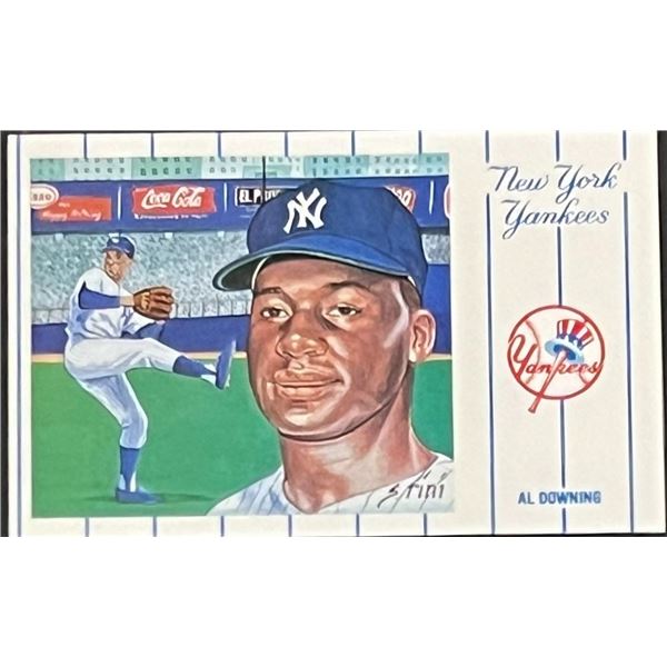 1961 New York Yankees Team Al Downing Postcard Series No.1. Card 4 of 12
