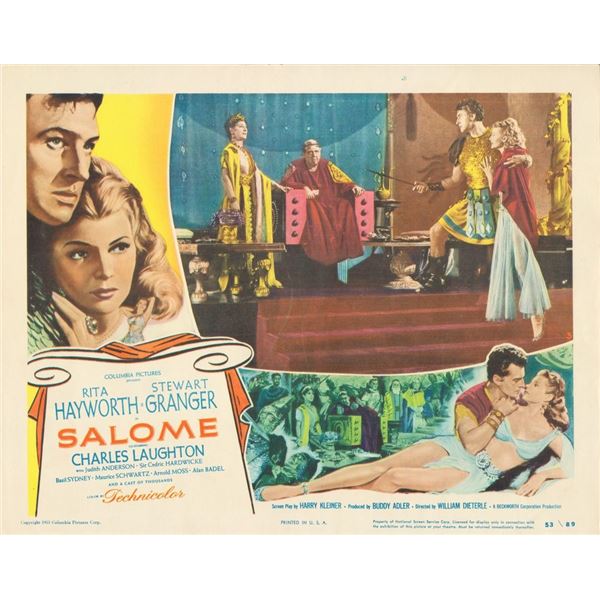 Salome 1953 original vintage lobby card