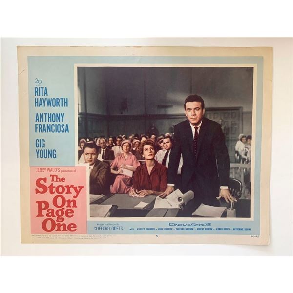 The Story on Page one original 1959 vintage lobby card