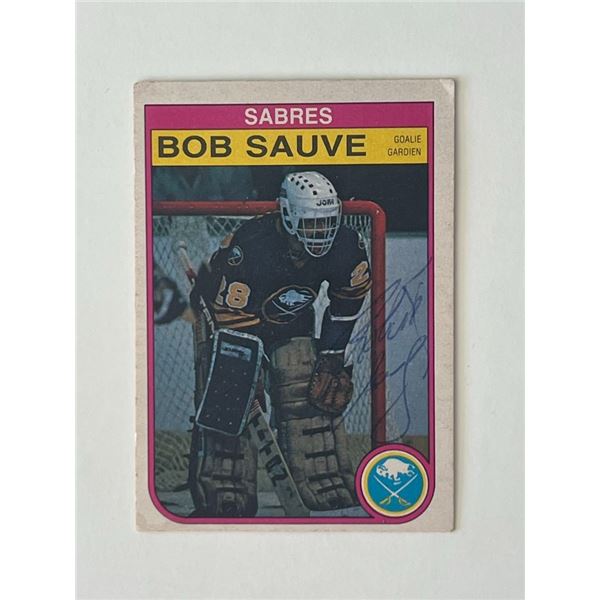 Buffalo Sabres Bob Suave 1982 O-Pee-Chee #34 signed trading card