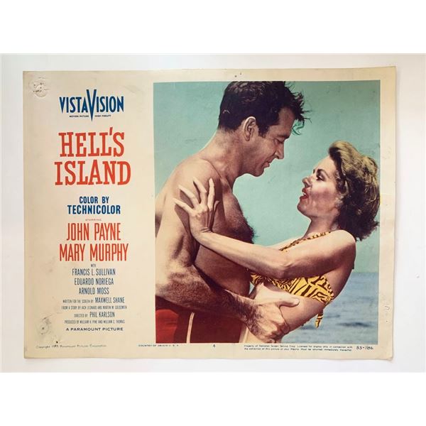 Hell's Island_x000d_ original 1955 vintage lobby card