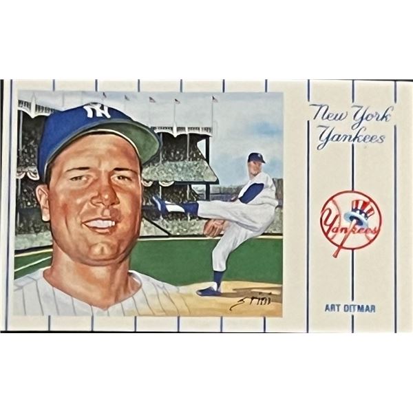 1961 New York Yankees Team Art Ditmar Postcard Series No.2. Card 9 of 12